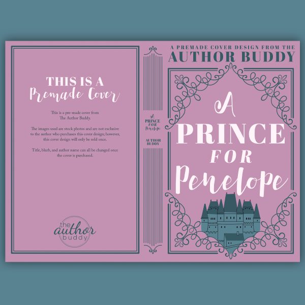 A Prince for Penelope - Premade Illustrated Object Typography Discreet Historical Romance Book Cover from The Author Buddy