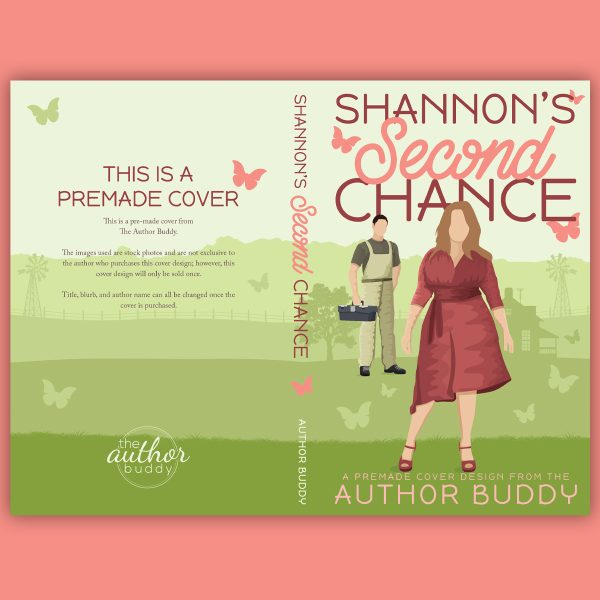 Shannon's Second Chance - Premade Illustrated Contemporary Small Town Second Chance Romance Romantic Comedy Book Cover from The Author Buddy