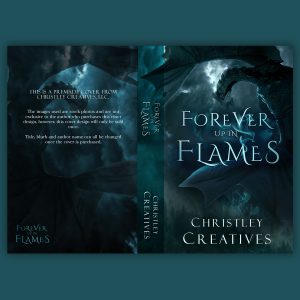 Forever Up In Flames - Premade Dragon Fantasy Paranormal Dark Romance Book Cover from The Author Buddy