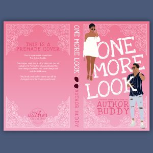 One More Look - Premade Illustrated Contemporary Latinx Romance Romantic Comedy Book Cover from The Author Buddy