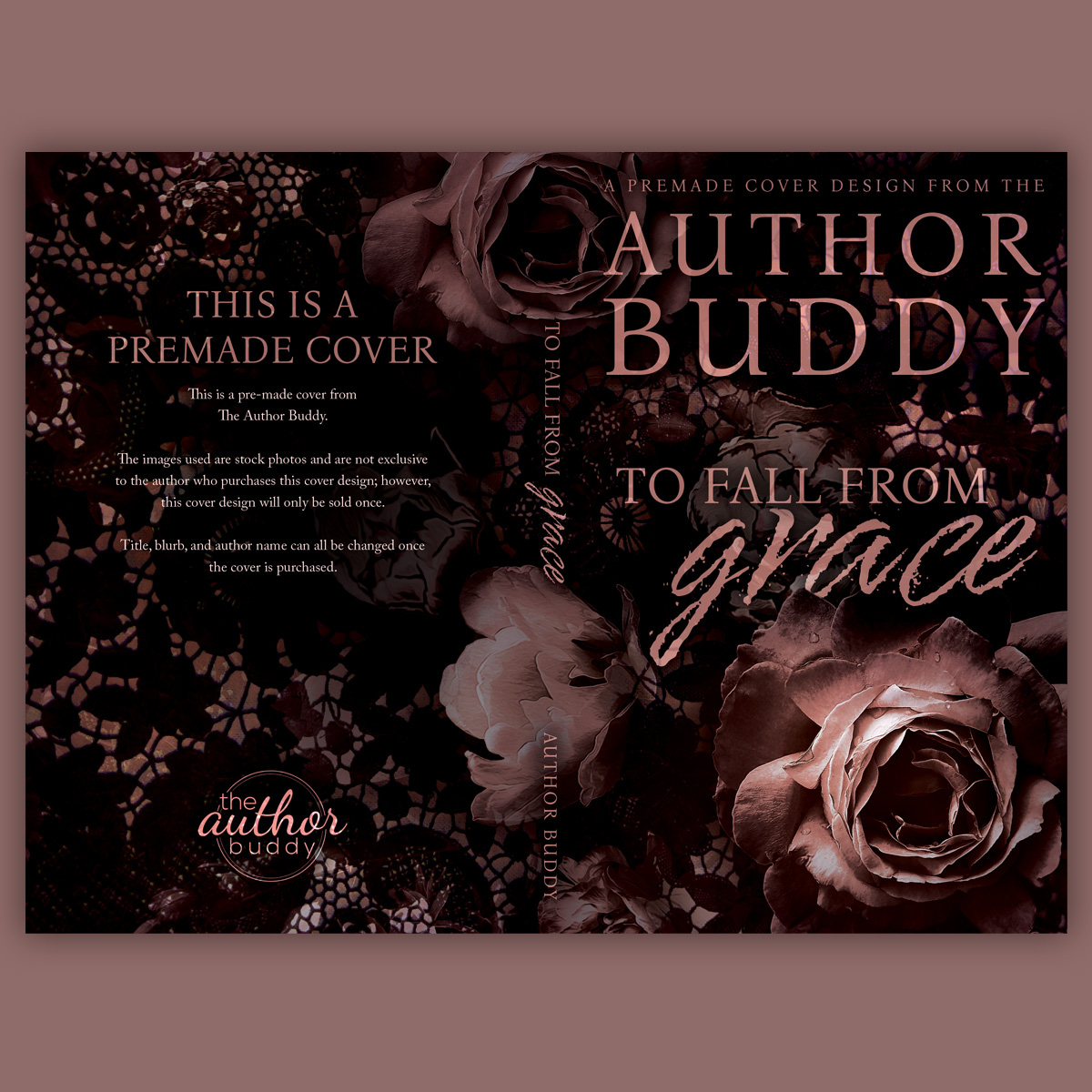 To Fall From Grace - Premade Discreet Dark Romance Book Cover from The Author Buddy