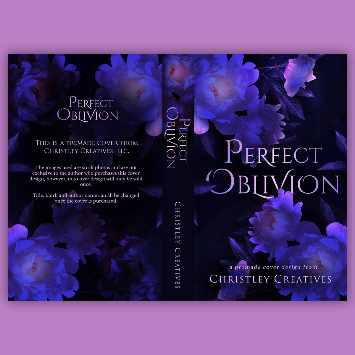 Perfect Oblivion - Premade Contemporary Dark Romance Book Cover from Christley Creatives