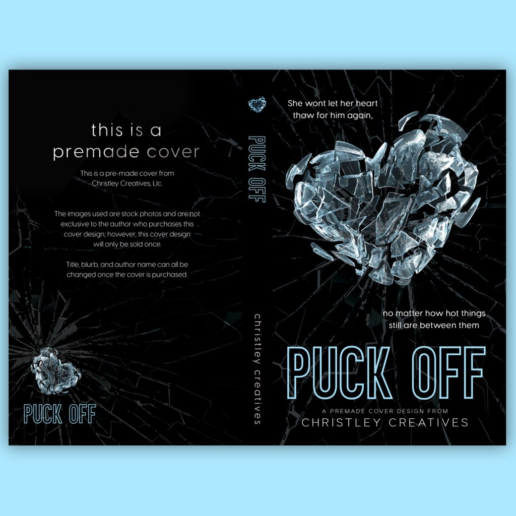 Puck Off - Premade Hockey Romance Boxing Book Cover from Christley Creatives